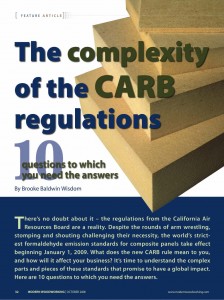 Modernwoodworking-The Complexity of the CARB Regulations